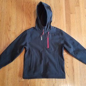 Reebok Kids Boys Jacket Soft Shell Black Red Zipper sz Small S 8